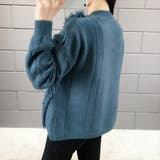 フリンジVネックニット レディース セーター | Amulet | 詳細画像13 