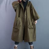 カーキ | ビッグシルエットトレンチコート レディース ロング丈 | Amulet