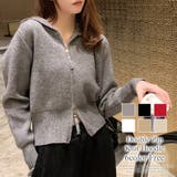 ダブルジップニットパーカー レディース トップス | Amulet | 詳細画像1