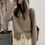 ダブルジップニットパーカー レディース トップス | Amulet | 詳細画像12