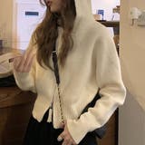 ダブルジップニットパーカー レディース トップス | Amulet | 詳細画像4