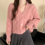 ピンク | ドルマンスリーブニットカーディガン レディース トップス | Amulet