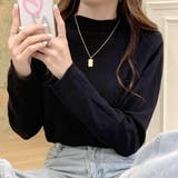 ブラック | ハイネックプルオーバー レディース トップス | Amulet