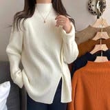 スリット入りハイネックニット レディース トップス | Amulet | 詳細画像12 