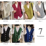Vネックニットベスト レディース トップス | Amulet | 詳細画像5