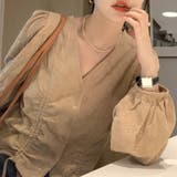 Vネックシャーリングブラウス レディース トップス | Amulet | 詳細画像11 