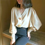 フェイクボタン付きブラウス レディース トップス | Amulet | 詳細画像10 