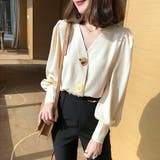 フェイクボタン付きブラウス レディース トップス | Amulet | 詳細画像12 