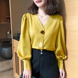 フェイクボタン付きブラウス レディース トップス | Amulet | 詳細画像3 