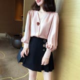 フェイクボタン付きブラウス レディース トップス | Amulet | 詳細画像4 