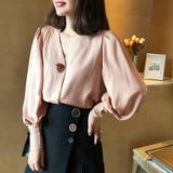 フェイクボタン付きブラウス レディース トップス | Amulet | 詳細画像8 