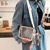 ホワイト | スカーフ付きクリアバッグ レディース かばん | Amulet