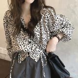 レオパード柄ブラウス レディース ショート丈トップス | Amulet | 詳細画像10 