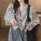 レオパード柄ブラウス レディース ショート丈トップス | Amulet | 詳細画像11 