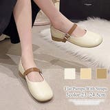 ストラップ付きフラットパンプス レディース 靴 | Amulet | 詳細画像1 