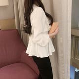 バックリボンVネックブラウス シャツ レディース | Amulet | 詳細画像10