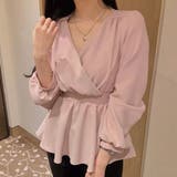 バックリボンVネックブラウス シャツ レディース | Amulet | 詳細画像7