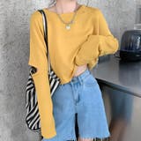 イエロー | ショート丈カットソー レディース トップス | Amulet