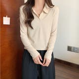 襟付きカットソー レディース トップス | Amulet | 詳細画像3 