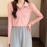 ピンク | 襟付きカットソー レディース トップス | Amulet