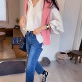 スリット入りVネックブラウス レディース トップス | Amulet | 詳細画像2