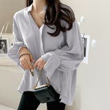 スリット入りVネックブラウス レディース トップス | Amulet | 詳細画像7