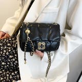ブラック | キルティングショルダーバッグ レディース かばん | Amulet