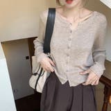 長袖ニットカーディガン レディース トップス | Amulet | 詳細画像2