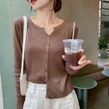 長袖ニットカーディガン レディース トップス | Amulet | 詳細画像7
