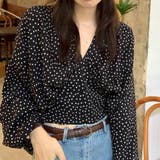 ドット柄バックリボンブラウス レディース トップス | Amulet | 詳細画像13