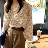 ドット柄バックリボンブラウス レディース トップス | Amulet | 詳細画像2