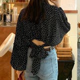 ドット柄バックリボンブラウス レディース トップス | Amulet | 詳細画像3