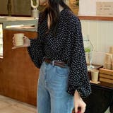 ドット柄バックリボンブラウス レディース トップス | Amulet | 詳細画像9