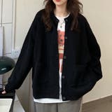 ブラック | オーバーサイズカーディガン レディース トップス | Amulet
