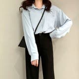 長袖シンプルシャツ ブラウス レディース | Amulet | 詳細画像11 