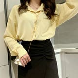 長袖シンプルシャツ ブラウス レディース | Amulet | 詳細画像2 