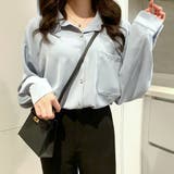 長袖シンプルシャツ ブラウス レディース | Amulet | 詳細画像3 