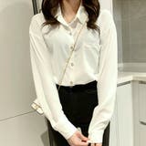 長袖シンプルシャツ ブラウス レディース | Amulet | 詳細画像4 