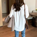 オーバーサイズシンプルシャツ レディース トップス | Amulet | 詳細画像11 