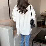 オーバーサイズシンプルシャツ ブラウス レディース | Amulet | 詳細画像11