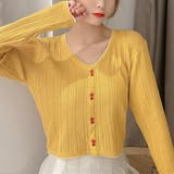 フェイクボタンリブトップス カットソー レディース | Amulet | 詳細画像4 