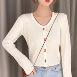 フェイクボタンリブトップス カットソー レディース | Amulet | 詳細画像9 