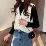 シンプルニットベスト レディース トップス | Amulet | 詳細画像10 