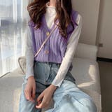 シンプルニットベスト レディース トップス | Amulet | 詳細画像11 