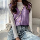 シンプルニットベスト レディース トップス | Amulet | 詳細画像13 