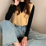 シンプルニットベスト レディース トップス | Amulet | 詳細画像14 