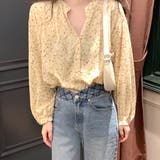 花柄フェミニンブラウス レディース トップス | Amulet | 詳細画像7 