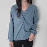 Vネックツイストブラウス レディース オフィス | Amulet | 詳細画像8 