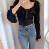 ベルスリーブフリルブラウス レディース トップス | Amulet | 詳細画像4 