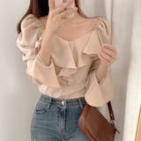 ベルスリーブフリルブラウス レディース トップス | Amulet | 詳細画像8 